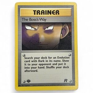 ✨️ 1st Edition Pokemon Trainer Card - The Boss's Way - Yellow and Purple